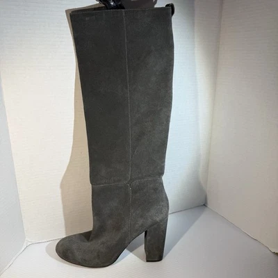 Botas de gamuza gris Steven by Steve Madden Tarayn para mujer talla 10 cuero superior usadas en excelente estado Foto 1 de 4