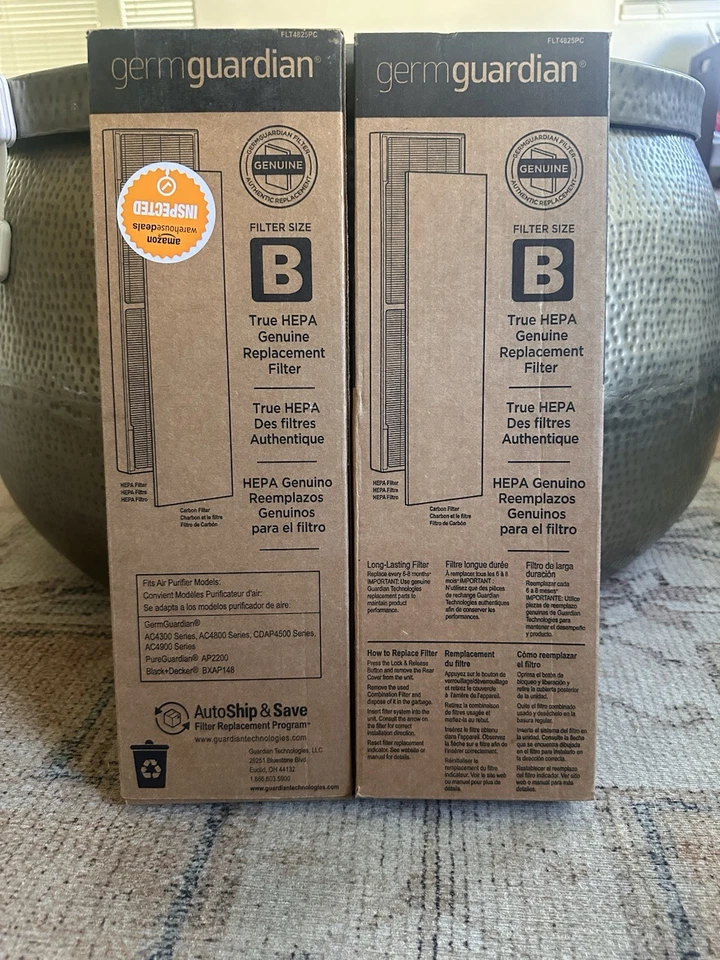 GermGuardian True HEPA Replacement filters FLT4825PC sz B LOT of 2 NEW - Image 1 of 1