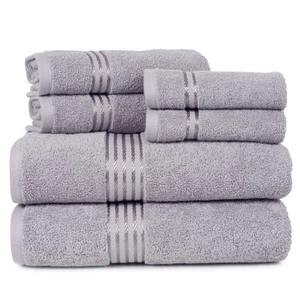 6PC Towel Set - Cotton Bathroom Accessories with 2 Bath Towels, 2 Hand Towels... - Picture 1 of 4