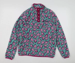 Lands' End Girls Multicoloured XL Henley Fleece Sweatshirt - Picture 1 of 12