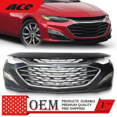 Complete Bumper Cover Upper Lower Grille Fog Lights For 2019-2024 Chevy Malibu - Image 1 of 4