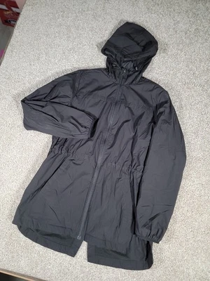 Chaqueta de comercio Duluth para mujer grande con capucha forrada de malla cortavientos negra Foto 1 de 4