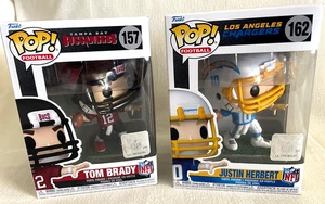 Funko Pop Football 2021 Tom Brady #157, Justin Herbert #162 Chargers Buccaneers - Bild 1 von 6
