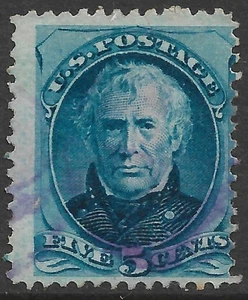 Estados Unidos #179 5c. Edición Taylor usada fina - Imagen 1 de 2