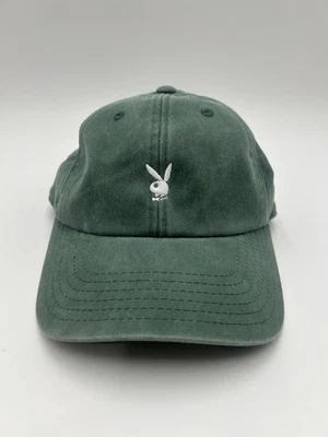 Playboy Hat Men’s Women’s Green Dad Cap Adjustable Embroidered Bunny Logo - Image 1 of 4