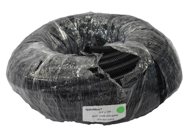 Hydromaxx Black LDPE Corrugated Non Split Tubing PVC Non King 3/4" ID x 100' L - Image 1 of 4