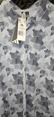 Polo de golf Adidas Go To Print 2X XXL azul aspecto camuflaje digital  Foto 1 de 3