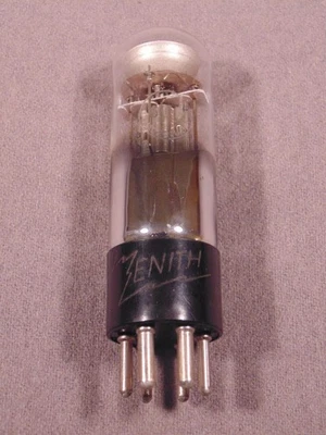 1 6T5 ZENITH Antiguo Radio Amplificador Vacío Tubo Código 7H "Ultra Raro" (((Brillante))) Foto 1 de 4