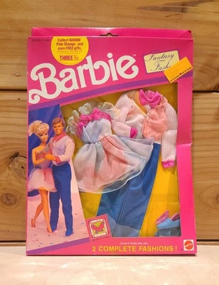 New Barbie and Ken Fantasy Fashions 2 Complete Outfits  #781 Vintage 1990 NRFB - Image 1 of 4