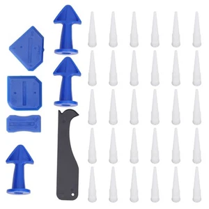 Caulking Tool Kit Sealant Finishing Silicone Nozzles Scraper Plates Set For Zz1 - Picture 1 of 12