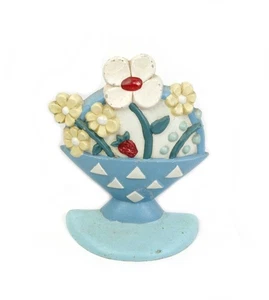 Seltener Vintage Blumenkorb Gusseisen Türstopper 1980 - Bild 1 von 5