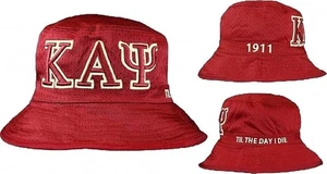 Sombrero de cubo bordado Kappa Alpha Psi Fraternidad - Carmesí/Crema - ¡Nuevo! - Imagen 1 de 1