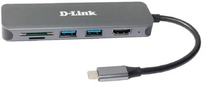 D-Link DUB-2327 6-in-1 USB-C Hub mit Power Delivery (PD 60W, 4K HDMI, 2 USB 3.0 - Afbeelding 1 van 3