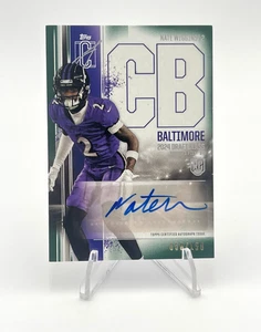 2024 Topps Signature - Nate Wiggins - Green #50/250 Auto - Baltimore Ravens - Picture 1 of 2