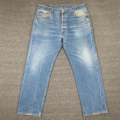 Vintage Levi’s 501xx Jeans Mens 38x32 (36x30) Denim Whisker Fade USA 90s 80s - Image 1 of 4