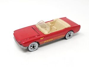 Vintage Hot Wheels 1965 Ford Mustang Cabrio Red Diecast 1983