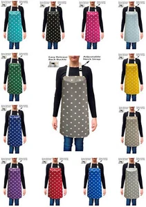 Handmade Polka Dot Spots PVC Coated Wipe Clean Waterproof Premium Quality Aprons - Picture 1 of 15