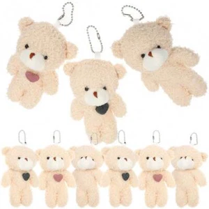 12 Pcs Bear Ornaments Cute Keychain Stuffed Animal Keyring - Picture 1 of 12