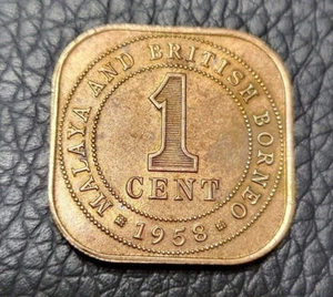 1958 Malaya and British Borneo 1 Cent Coin - Picture 1 of 2