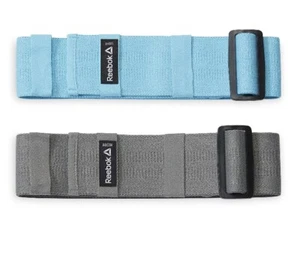 Reebok Adjustable Squat Bands 2-Pack, Adjustable Resistance Levels, No-Roll Desi - Picture 1 of 2