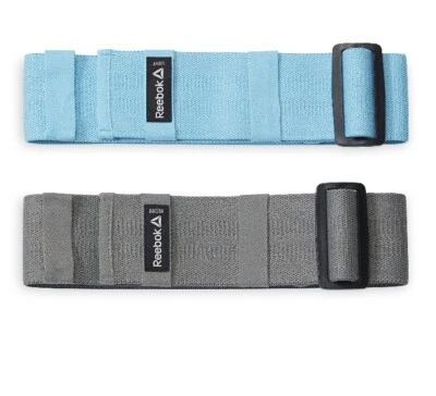 Reebok Adjustable Squat Bands 2-Pack, Adjustable Resistance Levels, No-Roll Desi - Image 1 of 2
