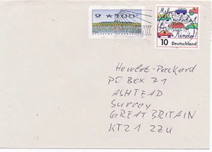 Germany 1998 Mettler Computer Vending Stamp plus #1979 to UK Nordfriesland Cance - Imagen 1 de 2