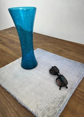 Kitchen Silk Placemat Indoor & Outdoor Gray Table Mat Handmade Solid Accent Rug - Image 1 of 4