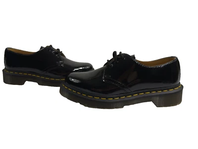 Zapatos Oxford Dr. Martens charol con cordones negros para mujer talla 5 10084 Foto 1 de 4