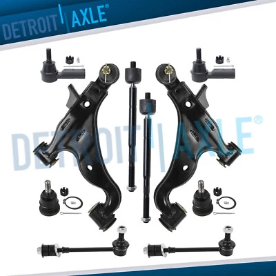 RWD Front Lower Control Arms Sway Bars Tie Rods Kit for 2005-2015 Toyota Tacoma - Image 1 of 4