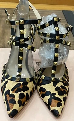 BCBGeneration Darronx-X Womens US 11M Studded Pumps Natural Black Stiletto Heels - Image 1 of 4