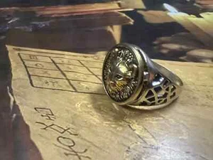 Illuminati Baphomet Infernl Vortex Ring Kamkha Sex Control Lust Money Power Fame - Picture 1 of 3