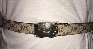 MICHAEL KORS BELT REVERSIBLE SKINNY WITH GOLD BUCKLE  - Picture 1 of 10