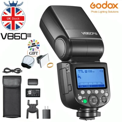Godox V860III-S 2,4 G HSS TTL batteria agli ioni di litio flash Speedlite per fotocamera Sony Regno Unito