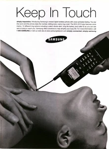 1998  PRINT AD - SAMSUNG SCH-2010 PHONE AD - KEEP IN TOUCH - EROTIC TOUCH - Picture 1 of 1