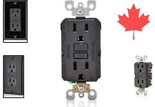 SmartlockPro GFCI Receptacle - LED Indicator, 15A, Lockout - Black Safe