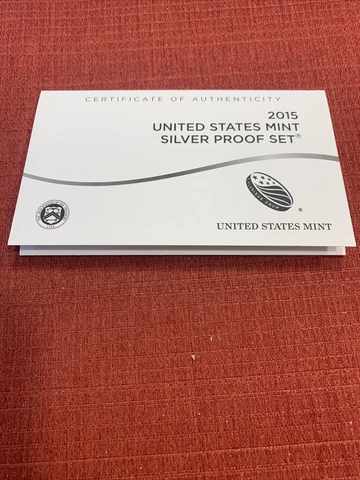 2015 united states mint silver proof set (COA) only.  no coins Cover