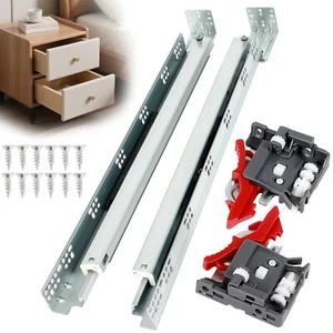 Drawer Slides 4 Pair, Soft Close Drawer Slides 21 Inch, Undermount Drawer Slides - Picture 1 of 6