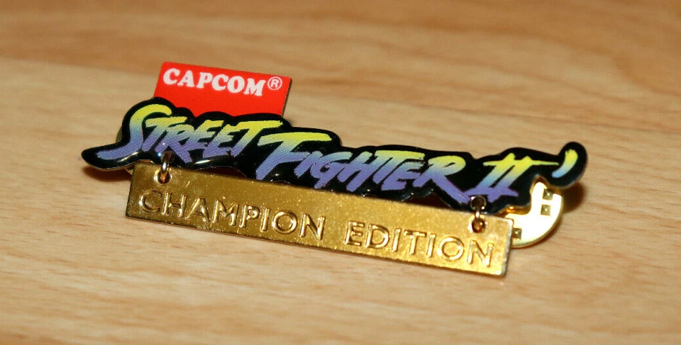 1993 Street Fighter II 2 Champion Edition Vintage Promo Pin Capcom Sega Genesis - Image 1 of 4