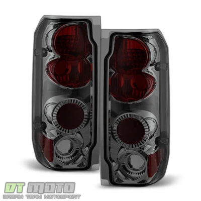 Smoked Lens 1987-1996 Ford F150 F250 F350 Pickup Bronco Tail Lights Brake Lamps - Image 1 of 4