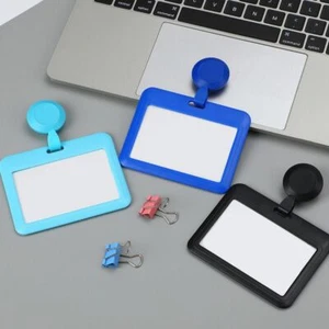 Staff Work Retractable Card Cover Badge Reel Name Badges Holder Employees - Picture 1 of 18