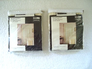 Lot Of 2 " NIP " Designables Rhapsody 53" W x 12" L Tailored Beige Valances - Picture 1 of 10