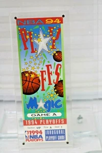Boleto conmemorativo VIP del juego de playoffs de la NBA 1994 de Orlando Magic en Lucite Pepsi - Imagen 1 de 2