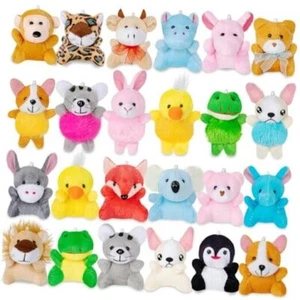24 Pack Mini Stuffed Animals Bulk Party Favors For Kids Treasure Box Toys - Picture 1 of 7