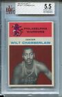 1961 Fleer Basketball #8 Wilt Chamberlain Rookie Card RC Graded BVG 5.5