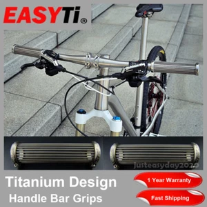 Titanium alloy MTB Road Bike Skid-Proof Grips Anti-Skid Handlebars Bicycle Grips - Picture 1 of 12