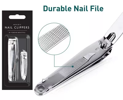 Pack Of 2 Touch Large Toe Nail Clippers Cutters Trimmer Nipper Finger Nail Art - Image 1 of 4
