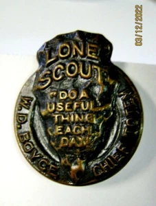 LONE SCOUT "Do A Good Thing Each Day" Badge PIN W D Boyce Chief Totem Boy Scouts - Picture 1 of 5
