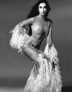 Cher 1970 Black And White 8x10 Picture Celebrity Print - Picture 1 of 1