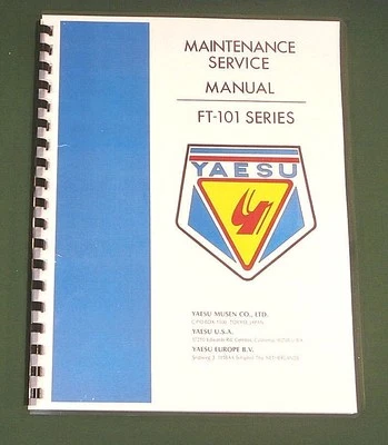 Yaesu FT-101E Service Manual: 11" X 36" Foldout Schematic/ Protective Covers - Image 1 of 3