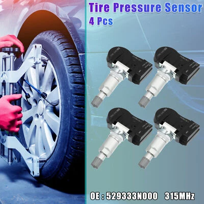 4pcs 529333N000 Tire Pressure Sensor TPMS 315MHz for Hyundai Elantra Santa Fe - Image 1 of 4